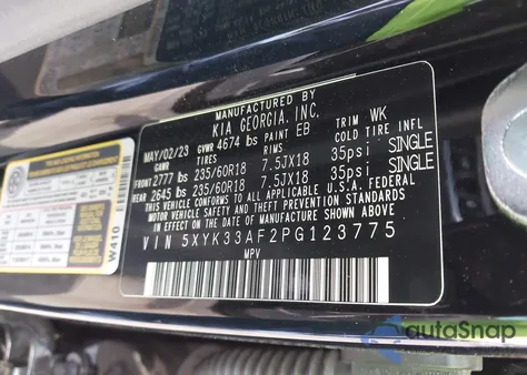 2023 Kia Sportage Ex from USA, damaged, VIN 5XYK33AF2PG123775